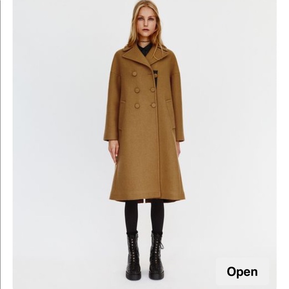 zara ladies camel coat